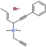 CAS#Dimethyl-(1-phenylethynyl-but-2-enyl)-prop-2-ynyl-ammonium; bromide